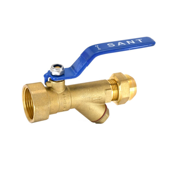 BBVSF - Brass Ball Valve with Strainer and Flare Nut